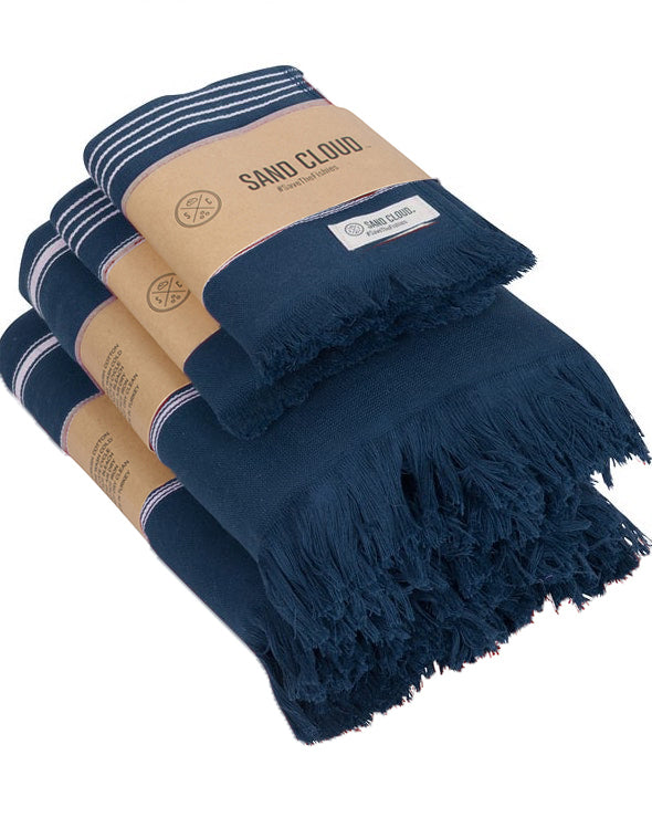 Classic XL Bath Bundle – Navy - SAND CLOUD