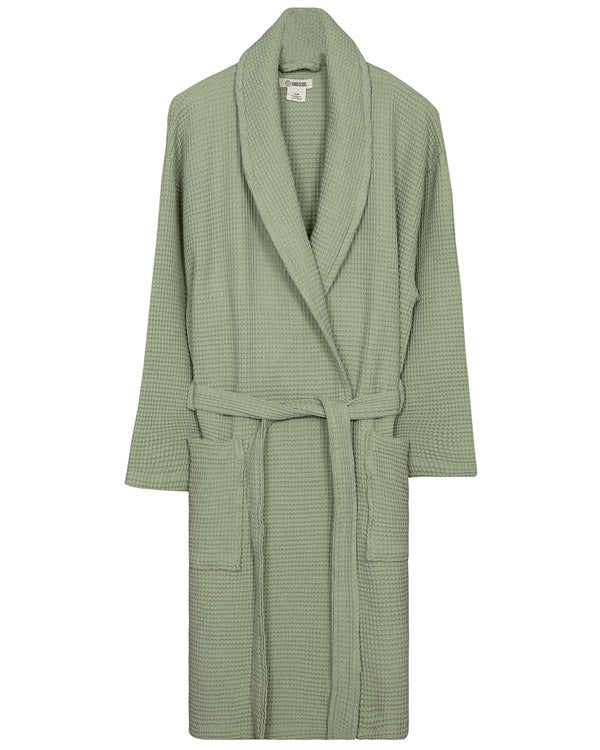 Micro Waffle Robe Sage - SAND CLOUD