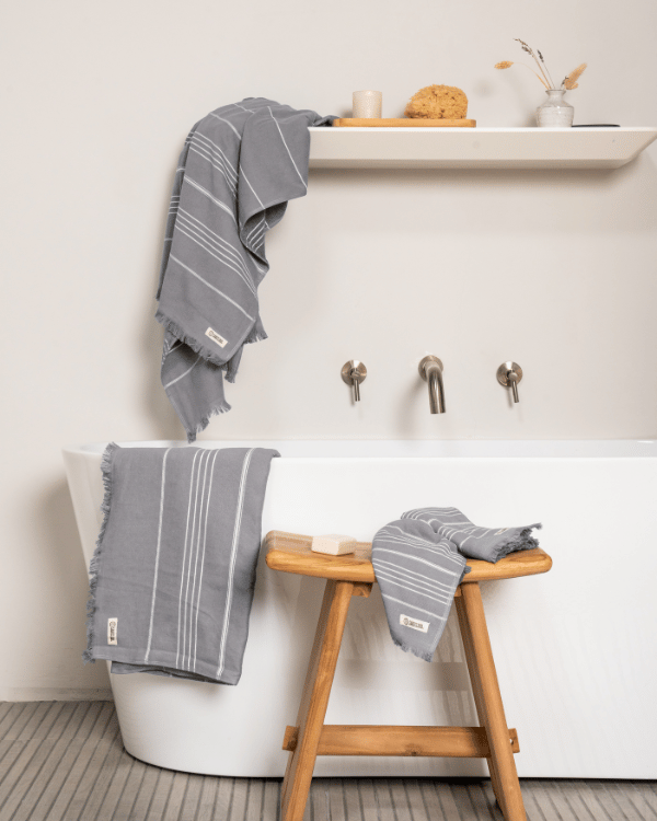 The Classic XL Bath Bundle – Grey - SAND CLOUD