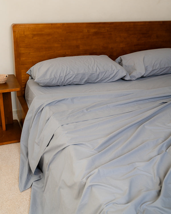Signature Percale Solid Pillowcase Set Grey - SAND CLOUD