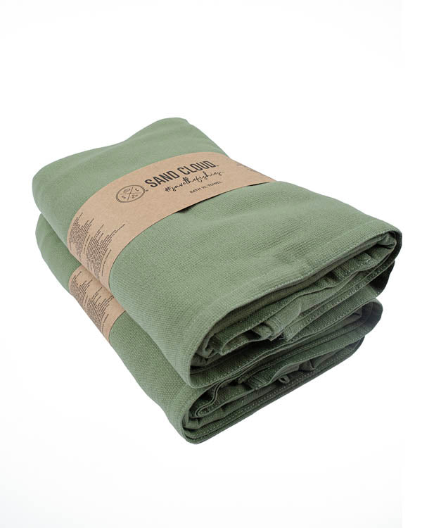 Terra Fringeless XL Bath Bundle 2 Pack – Hedge Green - SAND CLOUD