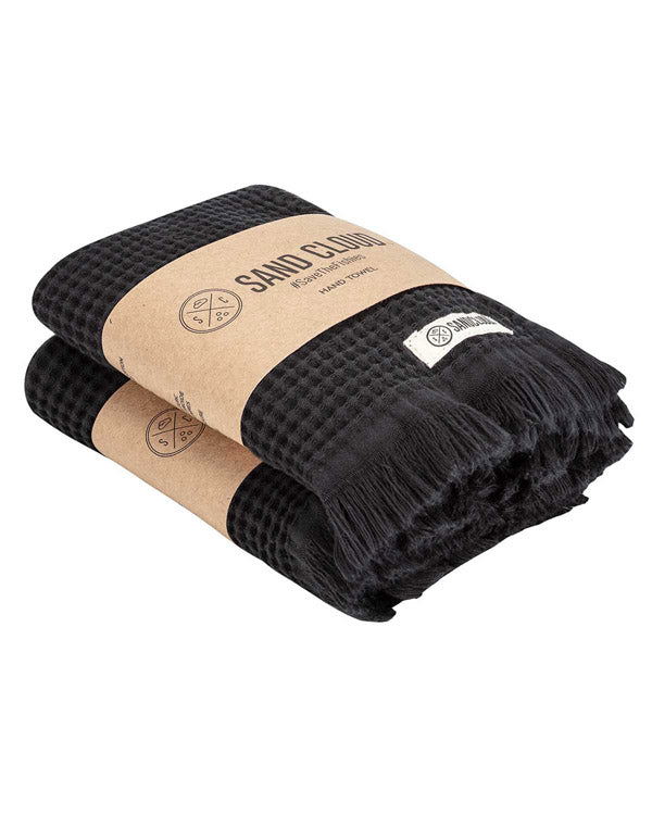 Micro Waffle Hand Bath Bundle – 2 Pack – Black - SAND CLOUD