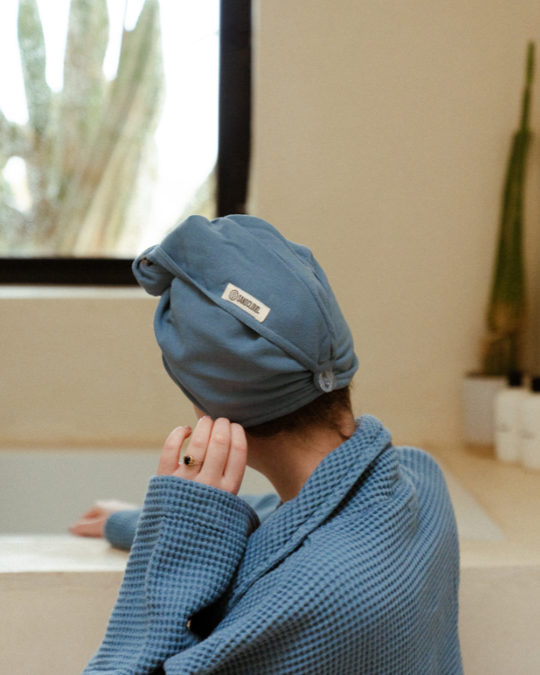 Terra Hair Towel – Slate Blue - SAND CLOUD
