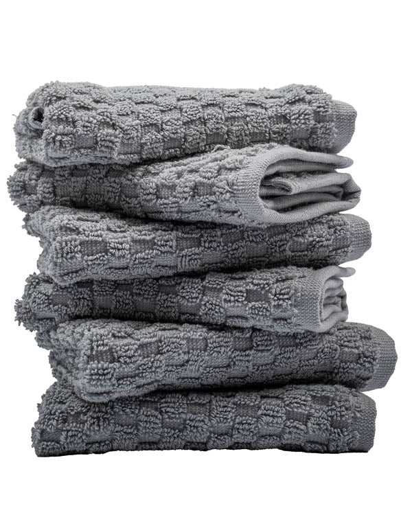 Atom Washcloth Bath Bundle- 6 Pack – Grey - SAND CLOUD