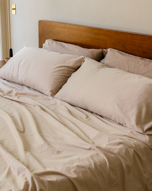 Luxe Sateen Pillowcase Set Beige - SAND CLOUD