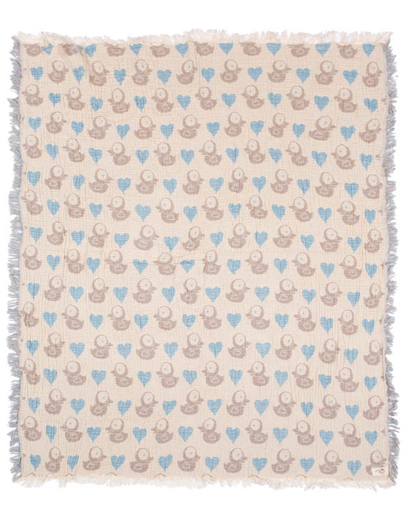 Ducky Gauze Receiving Blanket Single with Pouch - SAND CLOUD