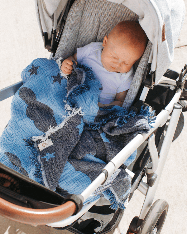 Twinkle Gauze Receiving Blanket with Pouch - SAND CLOUD