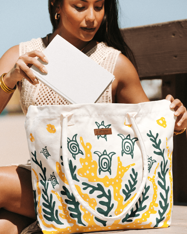 Swimming Turtles Beach Tote - SAND CLOUD