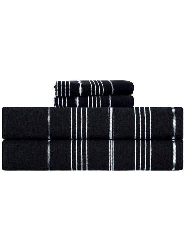 Classic Fringeless XL Bath Bundle – Black - SAND CLOUD