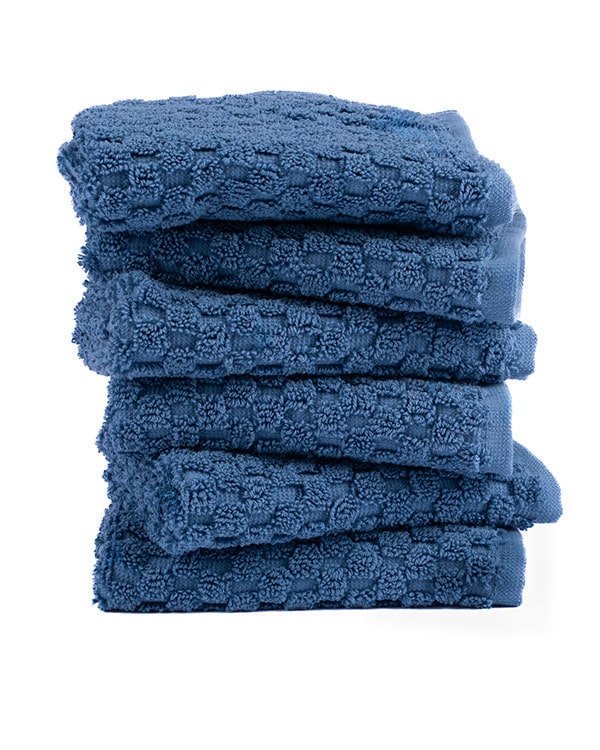 Atom Washcloth Bath Bundle – Slate Blue – 6 Pack - SAND CLOUD