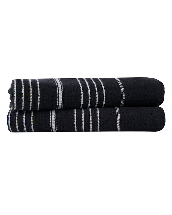 Classic Fringeless Hand Bath Bundle – 2 Pack Black - SAND CLOUD