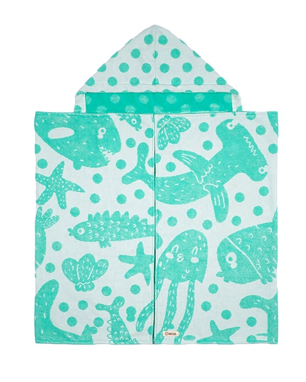 Sea Creatures Hooded Kids Bath Towel - SAND CLOUD