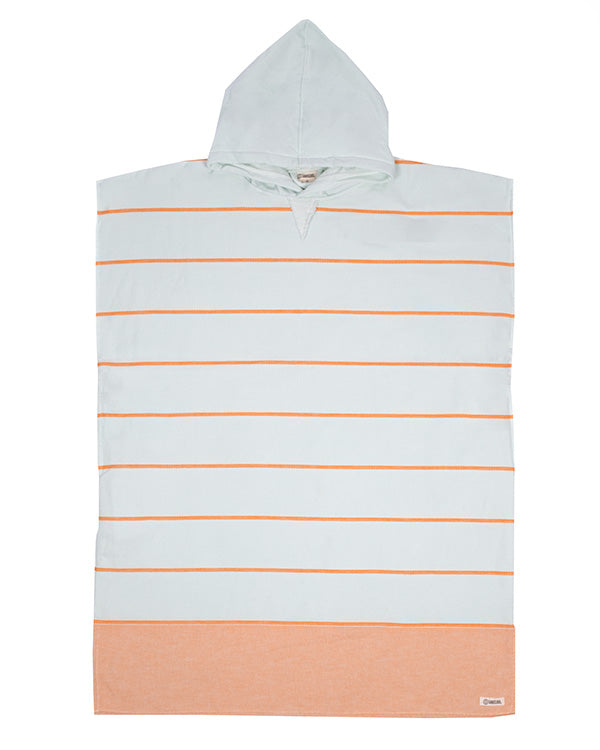Colorblock Stripe Hooded Poncho – Mint - SAND CLOUD