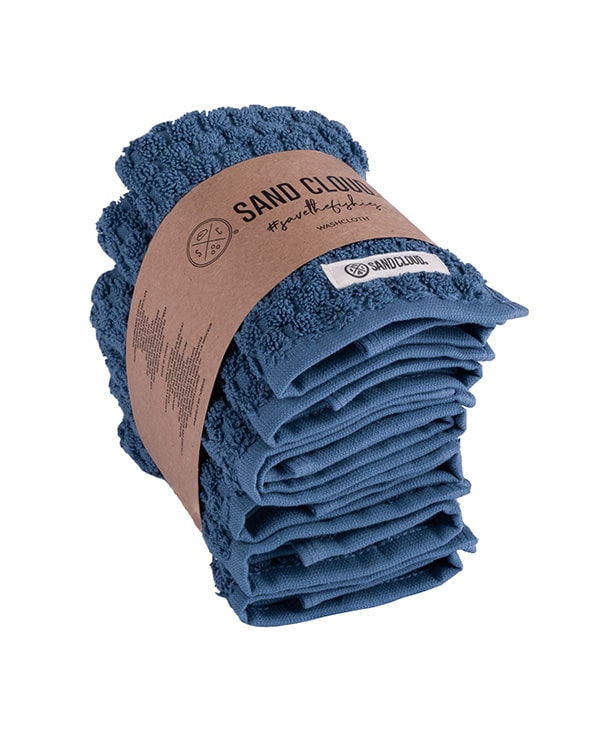 Atom Washcloth Bath Bundle – Slate Blue – 6 Pack - SAND CLOUD