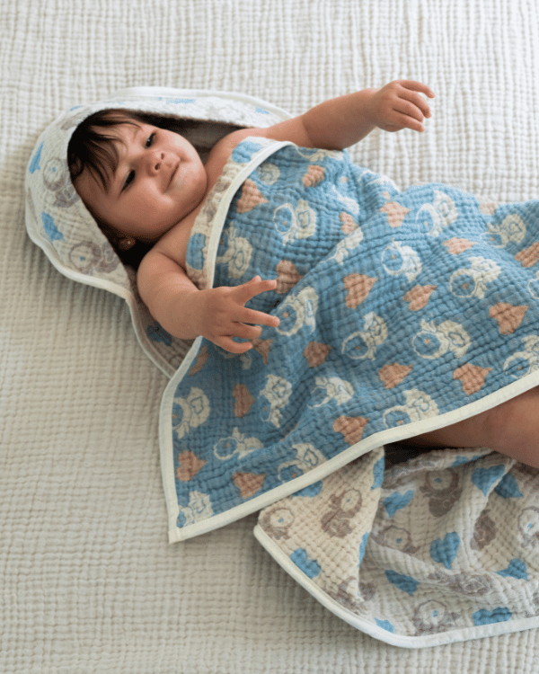 Ducky Gauze Hooded Blanket Single - SAND CLOUD