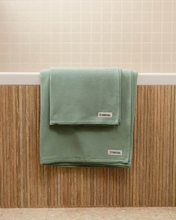 Terra Fringeless XL Bath Bundle – Sage - SAND CLOUD