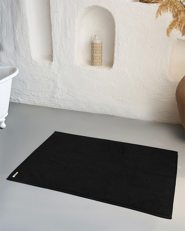 Willow Bath Mat – Black - SAND CLOUD