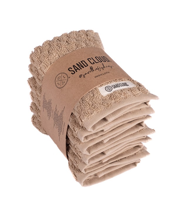 Atom Washcloth Bath Bundle – Sand – 6 Pack - SAND CLOUD