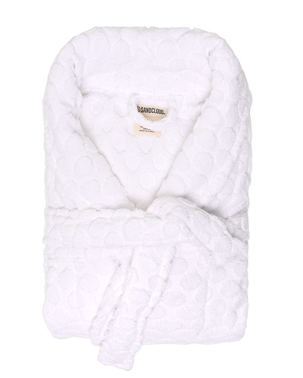 Polka Dot Robe – White - SAND CLOUD
