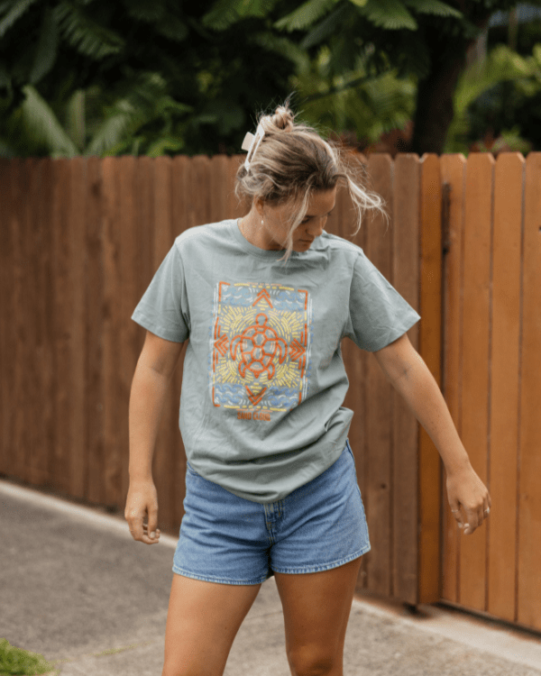 Mandala Turtle SS Tee – Chinoise Green - SAND CLOUD