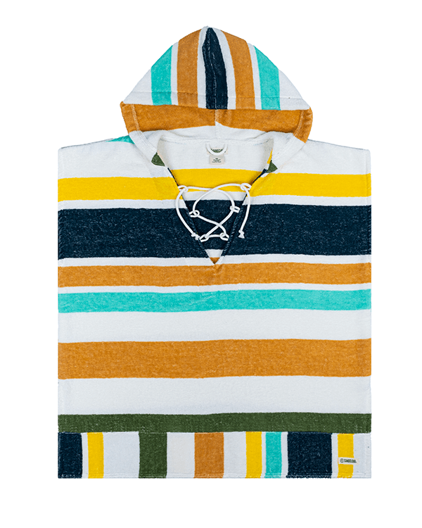 Vacation Vibes Stripe Cover Up With Hood - SAND CLOUD