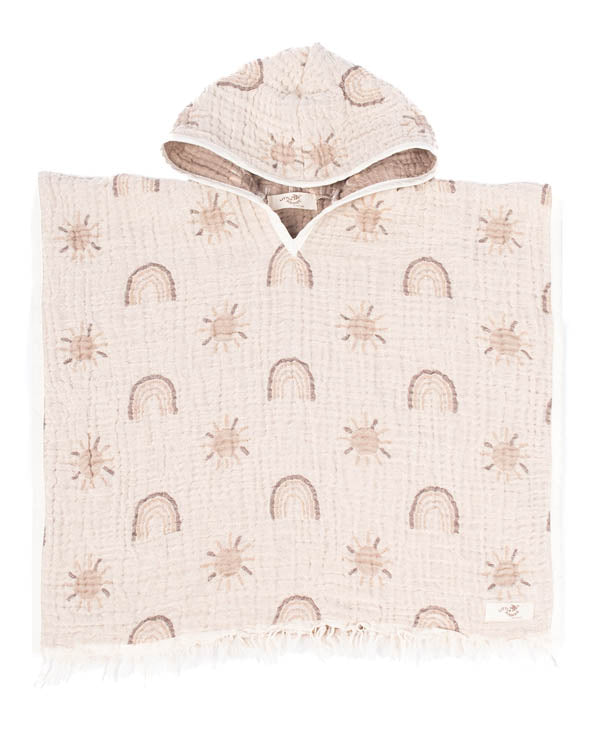 Rainbow Gauze Hooded Poncho - SAND CLOUD