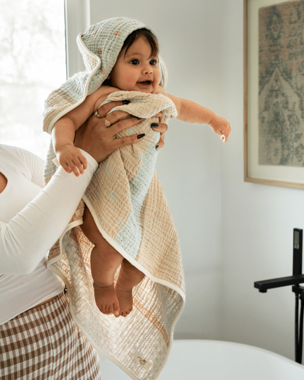 Choo-Choo Train Gauze Hooded Blanket Single - SAND CLOUD