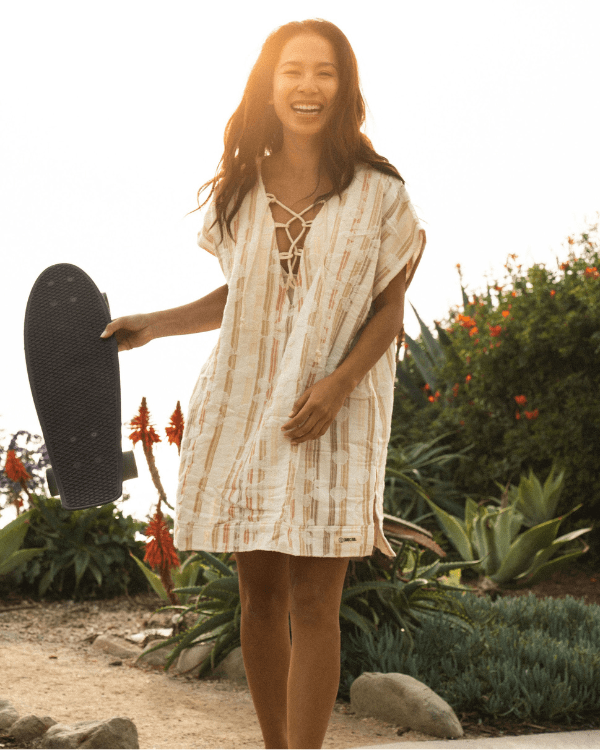 Daisy Stripe Cover Up - SAND CLOUD