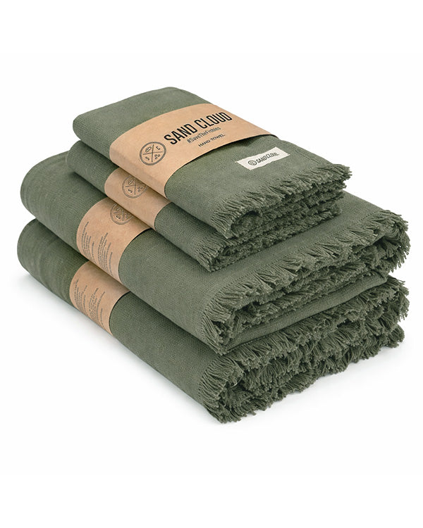 Terra XL Bath Bundle – Hedge Green - SAND CLOUD