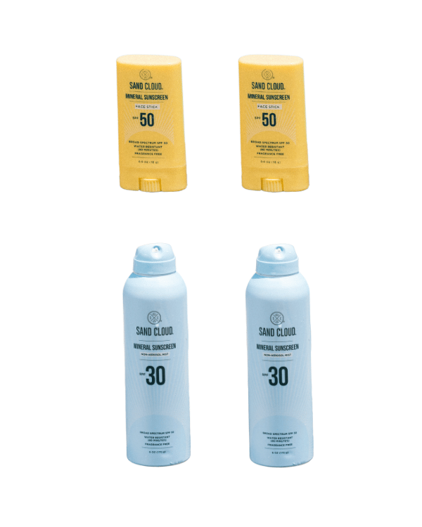 2 Mineral Sunscreen Mist + 2 Mineral Sunscreen Face Stick - SAND CLOUD