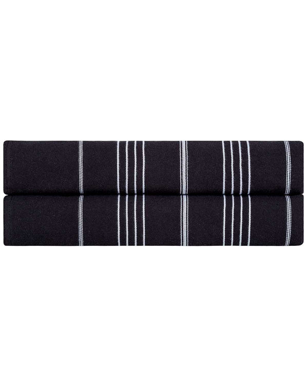 Classic Fringeless XL Bath Bundle – Black – 2 Pack - SAND CLOUD