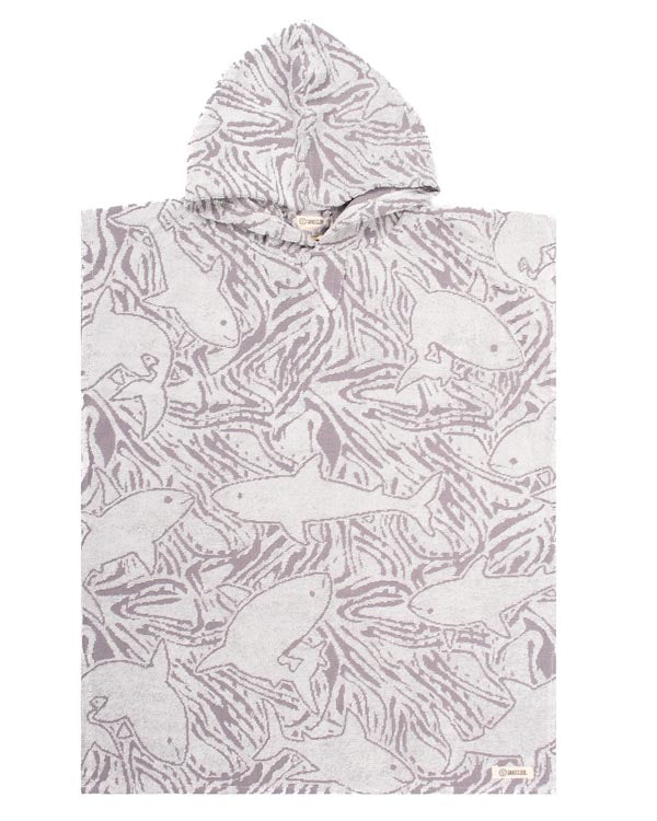 Sharks Hooded Poncho Youth - SAND CLOUD