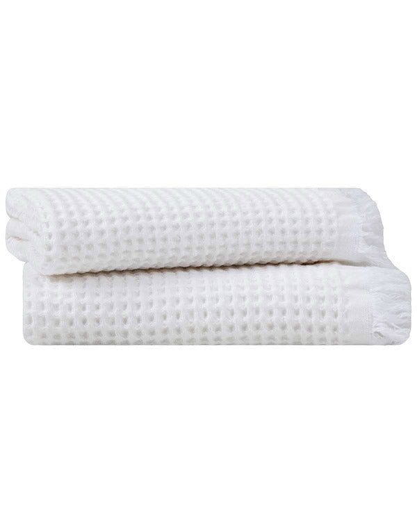 Micro Waffle Hand Bath Bundle – 2 Pack – White - SAND CLOUD