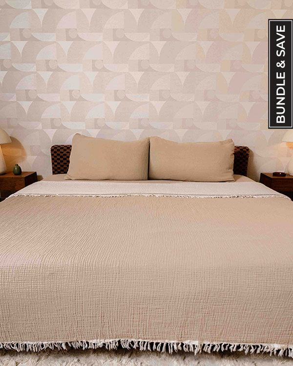 Taupe Bedding Set – King - SAND CLOUD