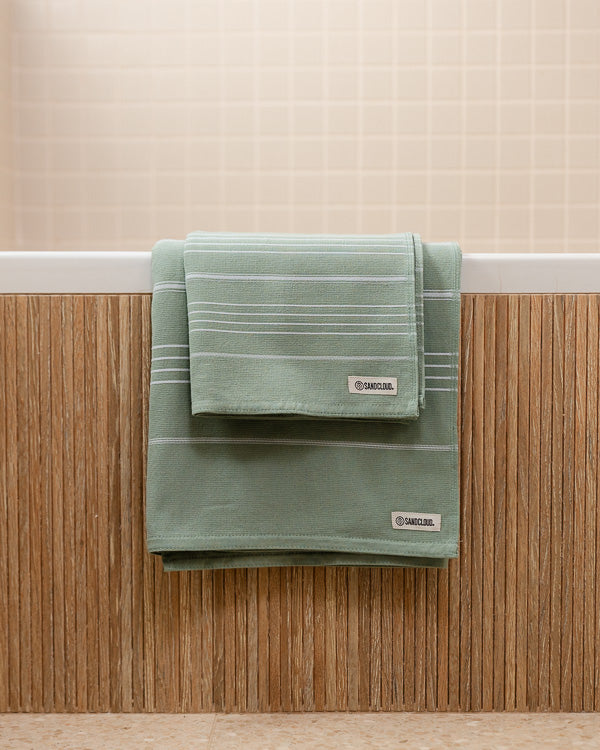 Classic Fringeless XL Bath Bundle 2 Pack – Sage - SAND CLOUD
