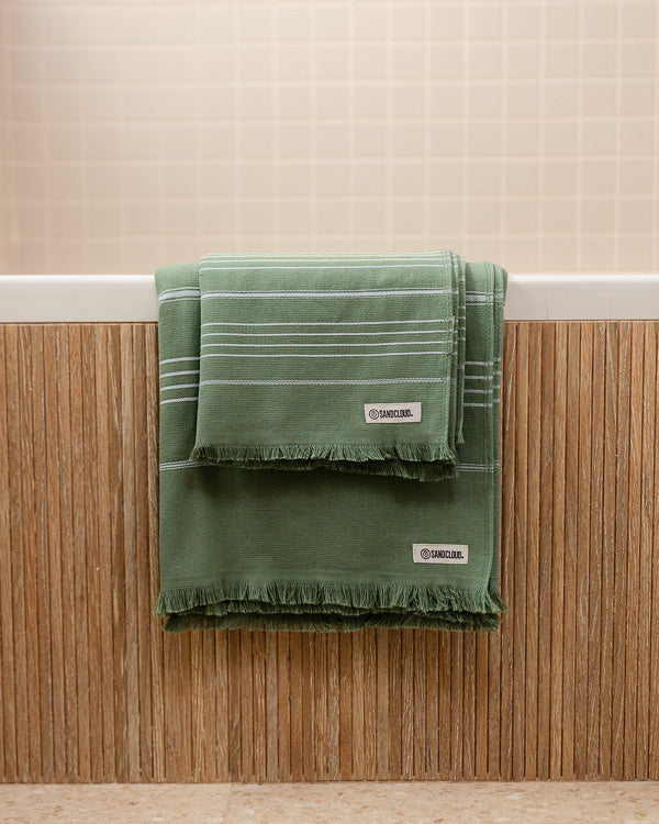 Classic XL Bath Bundle – Hedge Green - SAND CLOUD