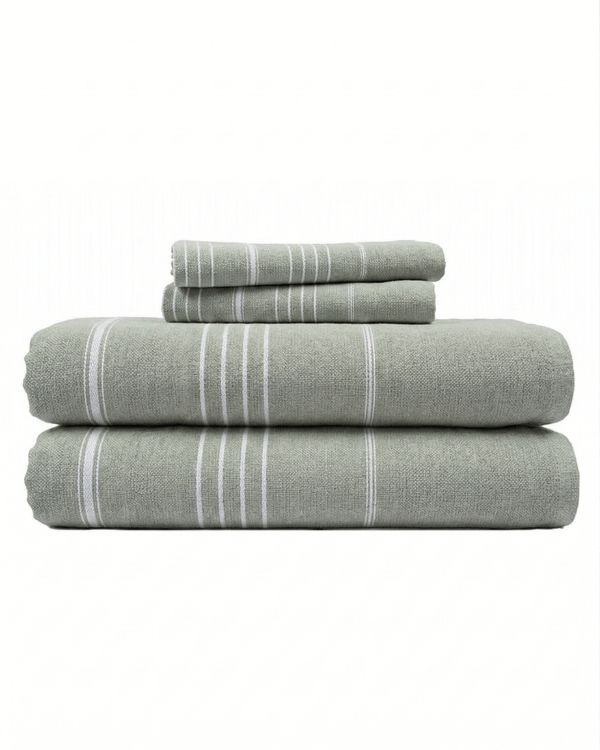 Classic Fringeless XL Bath Bundle – Sage - SAND CLOUD
