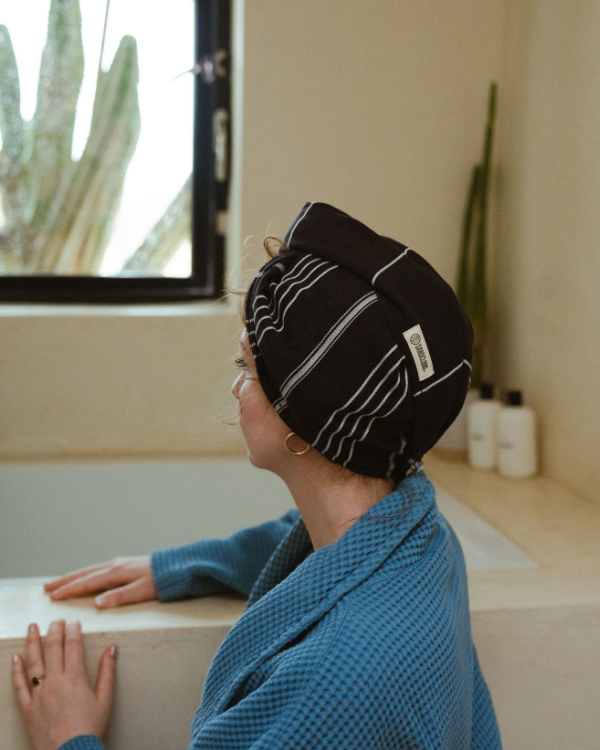 Classic Hair Towel – Black - SAND CLOUD